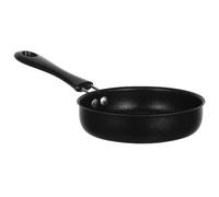 Homoyoyo Mini Non Stick Frying Pan Round Iron Skillet with Handle | Black Finish, Less Oil Cooking, Easy Cleanup, for Kitchen Breakfast Prep, Gas and Sandwich Fillings
