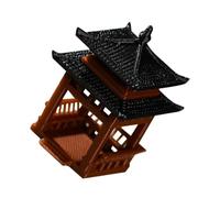 Homoyoyo Mini Pavilion Model Lightweight Asian Style Pagoda Ornament for Bonsai and Aquarium Decor Micro Landscape Figurine