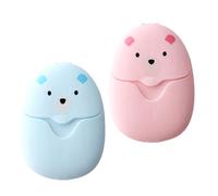 Homoyoyo Mini Portable One-off Soap Papers 2pcs Small Scented Soap Flakes for Hand Washing Outdoor Travel Camping Hiking