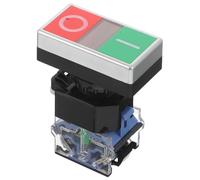 Homoyoyo Mini Rectangular Dual Position Push Button Switch, Normally Open Normally Closed, Small Momentary Electric Control for Industrial Replacement and Dual-control Start Applications