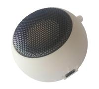Homoyoyo Mini USB Rechargeable Speaker Portable Aux Input Loudspeaker Compact Desktop External Laptop Soundbar for Home Office School Use White