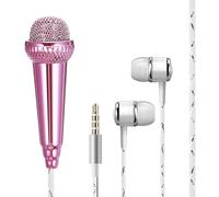 Homoyoyo Mini Wired Microphone for Phone Portable Tiny Condenser Mic with Cable, Adorable Miniature Vocal Microphone for Singing and Recording, Practical Little Mic for Karaoke