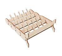 Homoyoyo Mini Wooden Thread Spool Holder Detachable Organizer for Quilting Sewing DIY Crafts with Integrated Bobbin Storage for Neat Craft Room Management