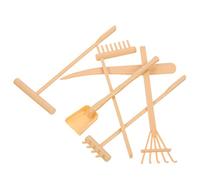 Homoyoyo Mini Zen Garden Tools Set - Khaki Plastic Sand Tray Rake Kit for DIY Rock Garden Decoration - Perfect for Home or Office Feng Shui Decor Includes Rakes and Accessories