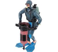 Homoyoyo Miniature Diver Figurine Aquarium Decorations Simulated Aquanaut Model Underwater Exploration Scene Figure for Fish Tank Playsets