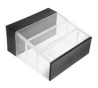 Homoyoyo Miniature Dollhouse Bakery Cabinet Model Black Mini Display Cupboard for Doll House Kitchen Scenes Decor