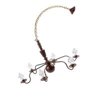 Homoyoyo Miniature LED Hanging Lamp Warm White Light Dollhouse Ceiling Chandelier Tiny Decorative Light for Sand Table and Mini Landscape Scene Accessories