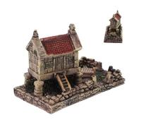 Homoyoyo Miniature Resin Stone Cottage Figurine Outdoor Mini Ornament for Fairy Garden Micro Landscape Home Decoration Craft Accessory