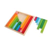Homoyoyo Montessori Wooden Number Rods Math Teaching Tools Preschool Counting Practice Sticks Educational Colorful Math Learning Toys for Early Childhood Development