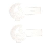 Homoyoyo Moon Shaped Silicone Mould Set for Epoxy Crafts - 1 Piece Crescent Plate Mould for Handmade Decorations - Ideal for Creating Stunning Moon Ornaments and Fairy Decor Durable White