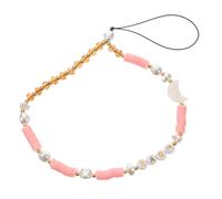 Homoyoyo Moon Star Beaded Phone Charm Strap Cute Handmade Anti-lost Phone Chain Camera Wrist Decoration Lightweight and Multi-use