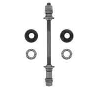 Homoyoyo Mountain Bike Rear Axle 180mm Solid Steel Shaft Hub Kit 9.5mm Diameter with Bearing Cups Replacement for Bicycle Rear Hub Wheel Repair Black