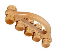 Homoyoyo Mr Muscle Hand Massager Handheld Back Massager Leg Roller Wooden Yoga Tool
