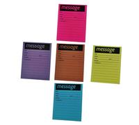 Homoyoyo Multi-color Fluorescent Message Pads Portable Memo Stickers Strong Adhesive Office Household Use Daily Reminder Notes for Books Files