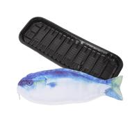 Homoyoyo Multi-Function Fish-Shaped Pencil Case Large Capacity Creative Storage Bag for Pencils Makeup Brushes and Stationery for School Office and Artists