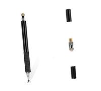 Homoyoyo Multifunctional 2 in 1 Capacitive Stylus Pens 2 Pcs with Fine Fiber Tips, Metal Touch Screen Stylus Black, Screen Protection for Drawing for Smartphones and Tablets