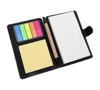 Homoyoyo Multifunctional Black Notepad with Pen 5 Pcs Compact Sticky Notebooks for School Smooth Writing Sl esign On-the-go Note-taking