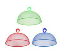 Homoyoyo Multipurpose Dish Protectors and Good Ventilation 3pcs Easy to Carry Features Food Protecting Covers for Wrought Iron Random Color Families and Hotels