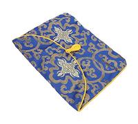 Homoyoyo Music Books Embroidery Bag Vintage Book Pouch Scripture Storage Carrying Bag for Bible Button Design Zen Style