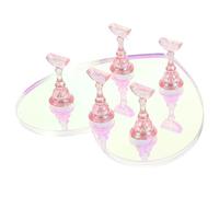 Homoyoyo Nail Art Practice Stand with Acrylic Base Portable Nail Display Holder for Beginners Professionals Reliable Support for DIY Manicure Salon for Training Organization