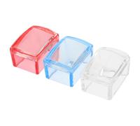 Homoyoyo Nail Art Stamping Kit with 3 Rectangular Stampers Blue Pink Nail Stamper Set for Diy Manicure for Home