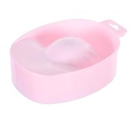 Homoyoyo Nail Remover Bowl Manicure Tray 6.68x4.79x1.77 in Single-layer Plastic Rectangular Design Fits Five Nails at A Time Home Use Soak Tool