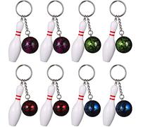 Homoyoyo Nativity Pin 10Pack Bowling Keychain Bowling Pin Keychain Keychain Keyring Decoration Hanging Ornament Key Chains for Backpack Hook DIY Craft Accesories,Sports Souvenir Favors Car Decor
