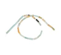 Homoyoyo Natural 4x13mm Rectangular Stone Beads Amazonite Spacer Beads for Jewelry Making Diy Bracelet Necklace Supplies Approximately 30pcs String