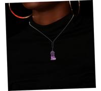 Homoyoyo Natural Amethyst Crystal Sitting Buddha Figurine Hand Carved Spiritual Sculpture for Meditation and Feng Shui Home Decor Unique Crystal Pocket Stone for Wealth and Serenity