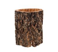 Homoyoyo Natural Cork Bark Round Reptile Hideout-Hollow Tree Trunk Climbing Hide-Wooden Terrarium Decor Shelter Cave for Gecko Lizard Snake Hermit Crab Habitat Accessories-Rainforest Terrarium