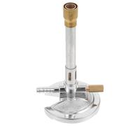 Homoyoyo Natural Gas Burner Lab Bunsen Burner Zinc Alloy High-temperature Efficient Heating Silver for Research Fields Chemistry