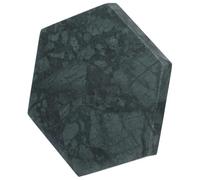 Homoyoyo Natural Hexagonal Green Marble Coaster for Drinks Decorative Cup Mat with Heat-resistant Surface Elegant Table Accessory for Home Office and Party Use