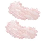 Homoyoyo Natural Jade Rose Quartz Eye Mask 2 Pieces Cold Compress Sleep Mask Cooling Face Relaxation