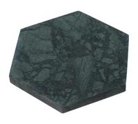 Homoyoyo Natural Marble Cup Coaster Hexagonal Green Marble Cup Pad Heat Insulation Decorative Table Coaster for Home Office Beverage Drinks