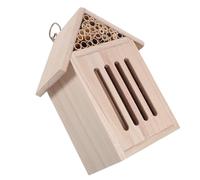 Homoyoyo Natural Wood Insect Hotel Hanging Box for Outdoor Garden and Backyard Wooden Bee and Butterfly Nesting Habitat Rustic Bug House for Ladybugs and Beetles Educational Observation