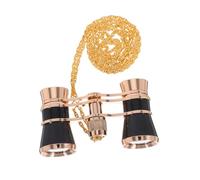 Homoyoyo Night Vision 3x25 Handheld Binocular Glasses for Adults, Wide-angle Metal Telescope with Chain, High Definition Low-light Opera and Bird Watching Binoculars in Black