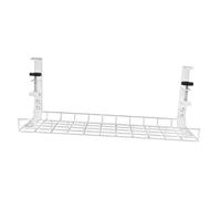 Homoyoyo No Drill Under Desk Cable Tray Large Capacity Wire Organizer Rack for Power Strips and Cord Management Mesh Design Cable Storage Holder for Office and Home Desk Tidy