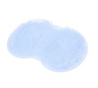 Homoyoyo Non-Slip TPE Foot Scrubber Pad with Suction Cups for Shower Bathroom Use Blue Foot Massager Mat for Cleaning Exfoliating Relaxing Tired at Home