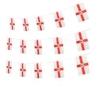 Homoyoyo Northern Ireland Flag Bunting String Outdoor Party Hanging Decor Reusable Festival Decoration with Vivid Colors and Fade-resistant Print for Home Front Door