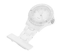Homoyoyo Nurse Clip-on Watch with Luminous Hands White Lapel Brooch Pocket Watch for Medical Staff Suitable for Healthcare Professionals and Nurses Random Style