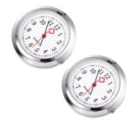 Homoyoyo Nurse Fob Watch Making Creative Quartz Pocket Watch 2pcs Dial with Glass Material Silver Colour Intuitive Design Convenient to Carry