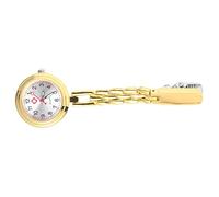 Homoyoyo Nurse Pocket Watch Stylish Quartz Clip Buckle Hanging Watch for Medical Professionals Gold for Nurses Easy to Read Dial for Exams and Clinical Use
