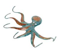 Homoyoyo Octopus Metal Wall Hook Decorative Iron Coat and Kitchen Hanging Hook Octopus Shaped Wall Mount for Home Bathroom Storage and Organization