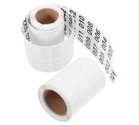 Homoyoyo of Inventory Number Sticker Labels for Sequential Identification 2 Rolls with Thermal Sensitive Adhesive and Enhanced Work Efficiency in Production Warehouses