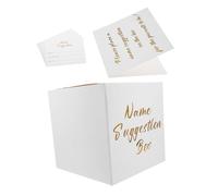 Homoyoyo Office Suggestion Box with Name Cards Small White Feedback Collection Container for Restaurant Hotel Student Comments Efficient Internal Communication Tool for Business and Team