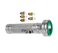 Homoyoyo Old-Fashioned Handheld Flashlight Vintage Portable Iron Torch with 5 Bulbs, Powerful Bright Torch for Camping, Home, and Outdoor Use, Battery Not Included