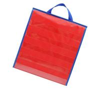 Homoyoyo Oxford Cloth PVC Table Pocket Chart with Transparent Pockets Double Sided Classroom Organizer for Word Recognition Spelling Sentence Formation Math Exercises Red Blue Teaching