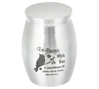 Homoyoyo Parrot Cremation Tank Mini Bird Ashes Urn Silver Pet Memorial Cinerary Casket Keepsake Cremated Box for Small Birds