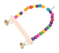 Homoyoyo Parrot Play Swing Bird Cage Hanging Swing Muscle Exercise Elevated Wooden Perch for Parrots and Finches Cage