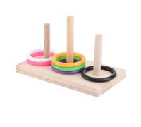 Homoyoyo Parrot Toys Kit Ring Set Intellectual Development Puzzle Training Plaything Interactive Bird Toy for Pet Parrots and Budgies Random Color